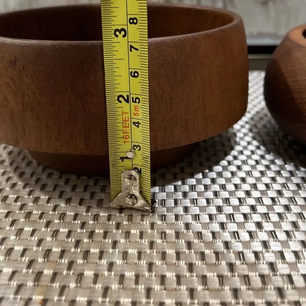 House Mates/ Teak Wood (2) Bowls Brown Made In  Thailand